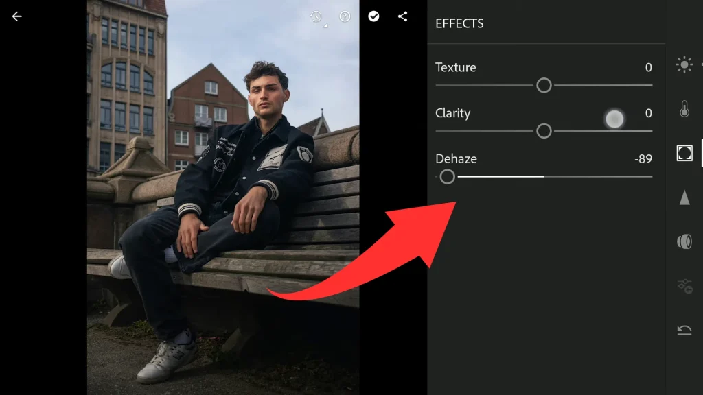 Blur Background in Lightroom Mobile 2