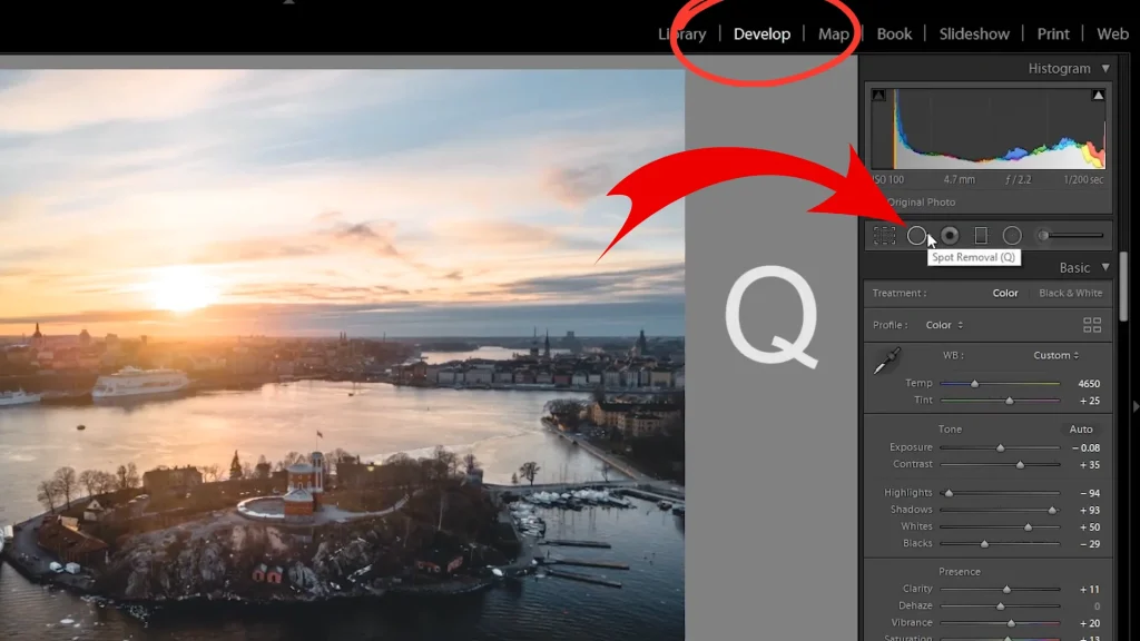 Tools for Removing Objects in Lightroom