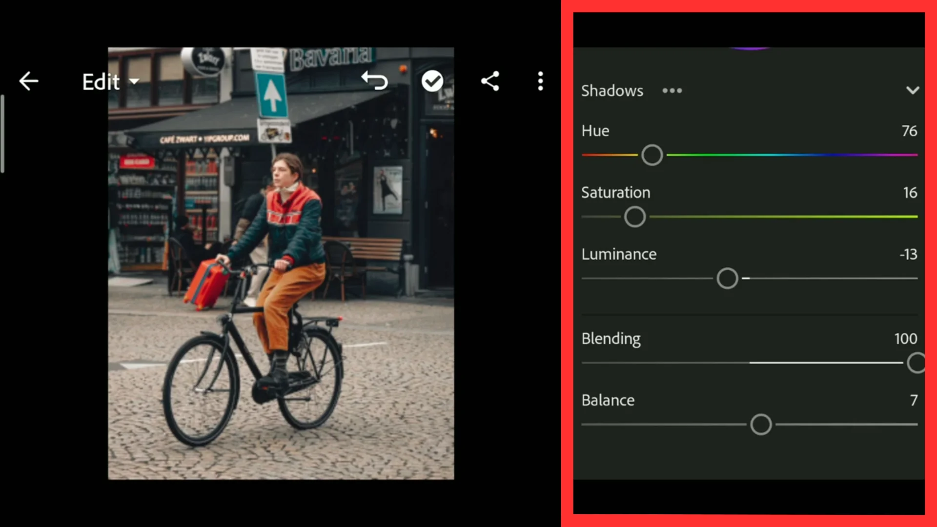 Blending in lightroom
