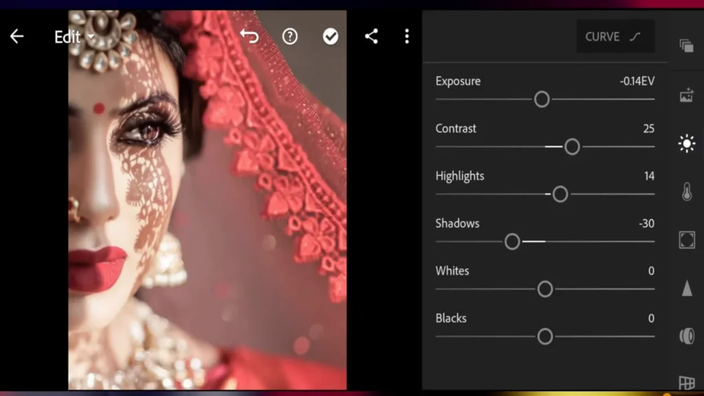 lightroom wedding photo editing